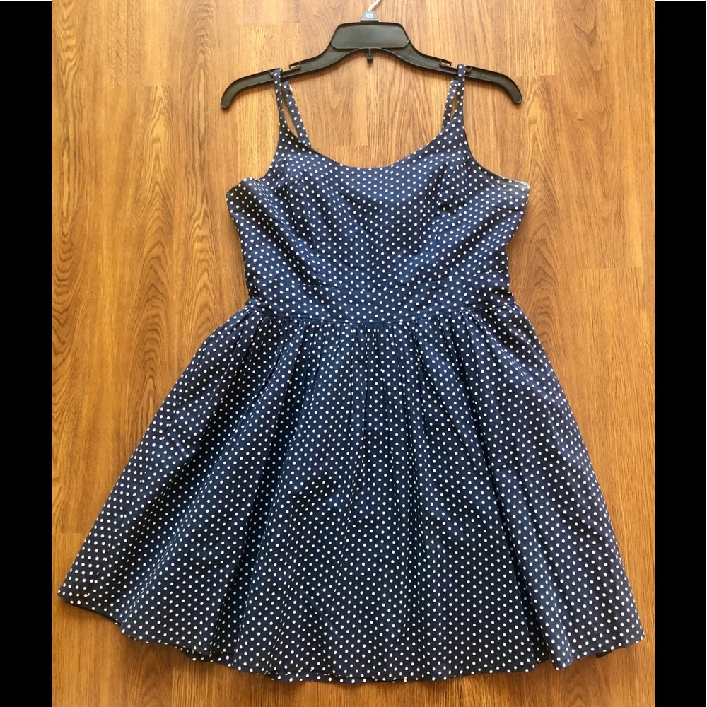 dELiA’s Vintage Style Navy Dot Dress